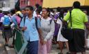 School children at the Suva bus station